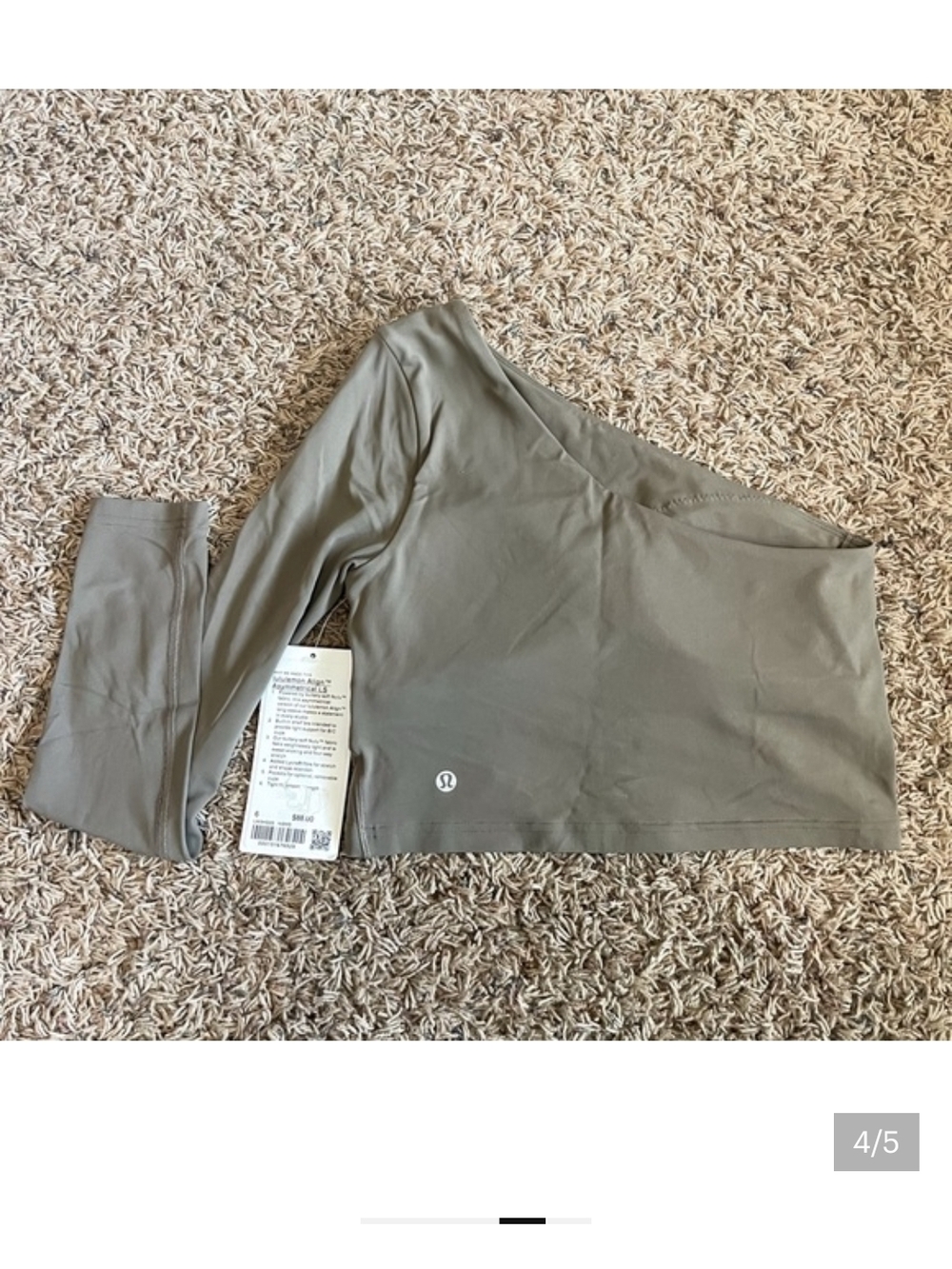 lululemon athletica Olive Green One-Shoulder Top Soo Cute!